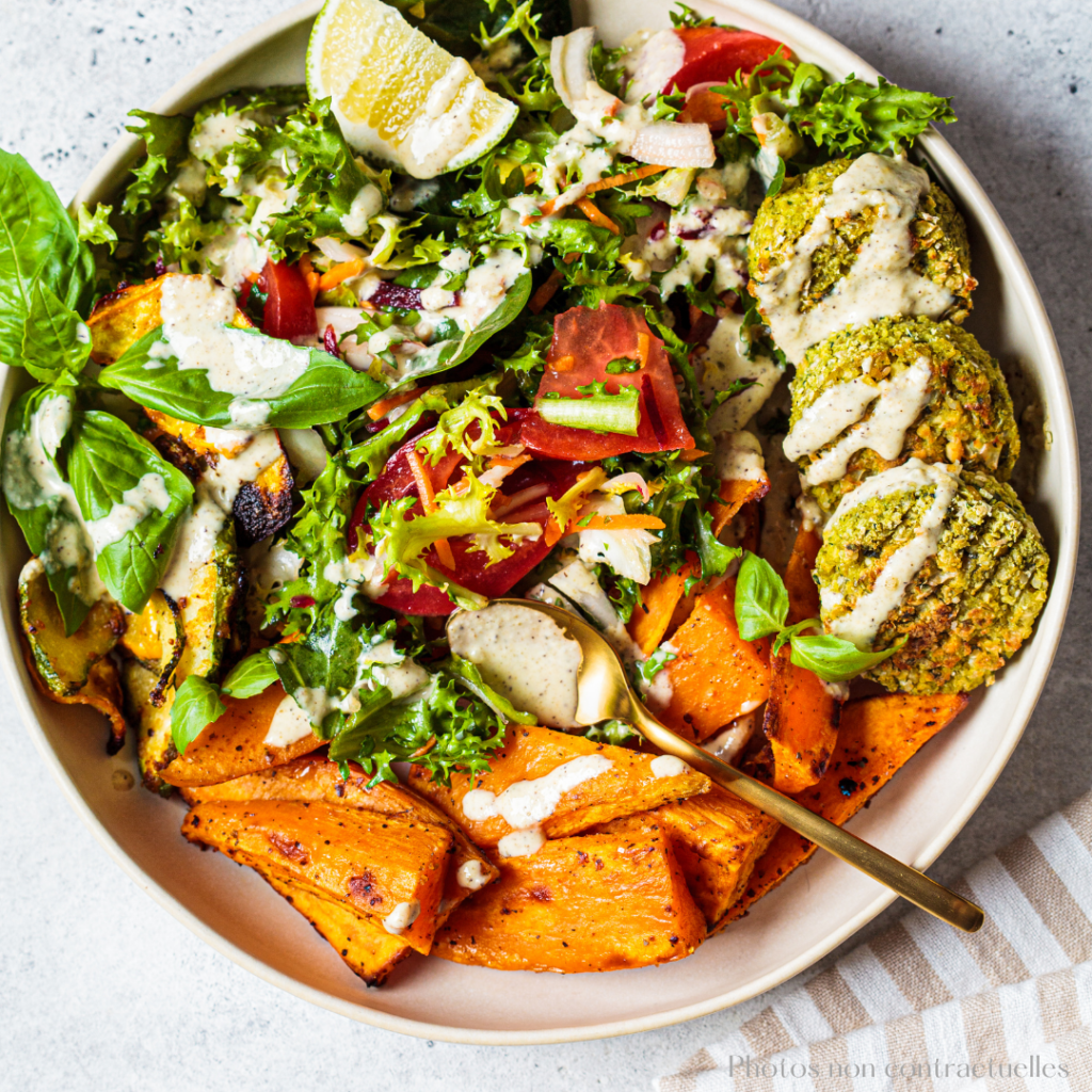 Salade fitness aux falafels